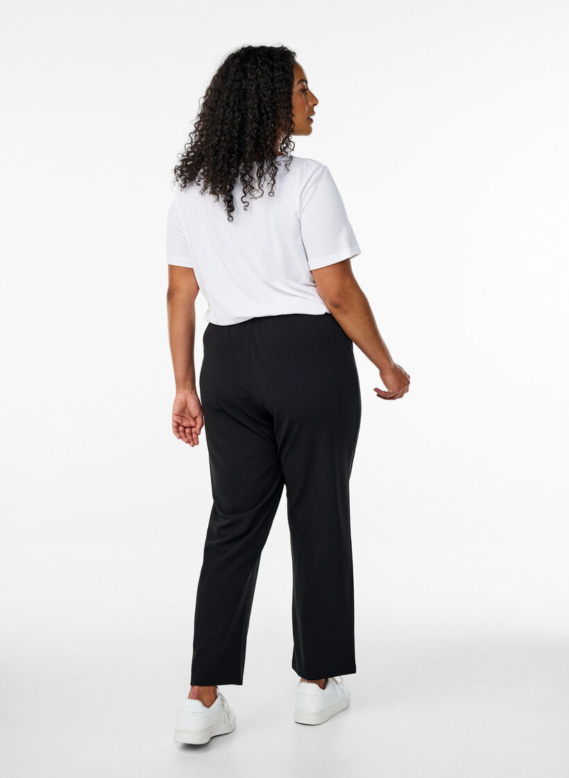 FLASH - Broek met rechte pasvormFLASH - Broek met straight fit, Zwart, Model image number 1