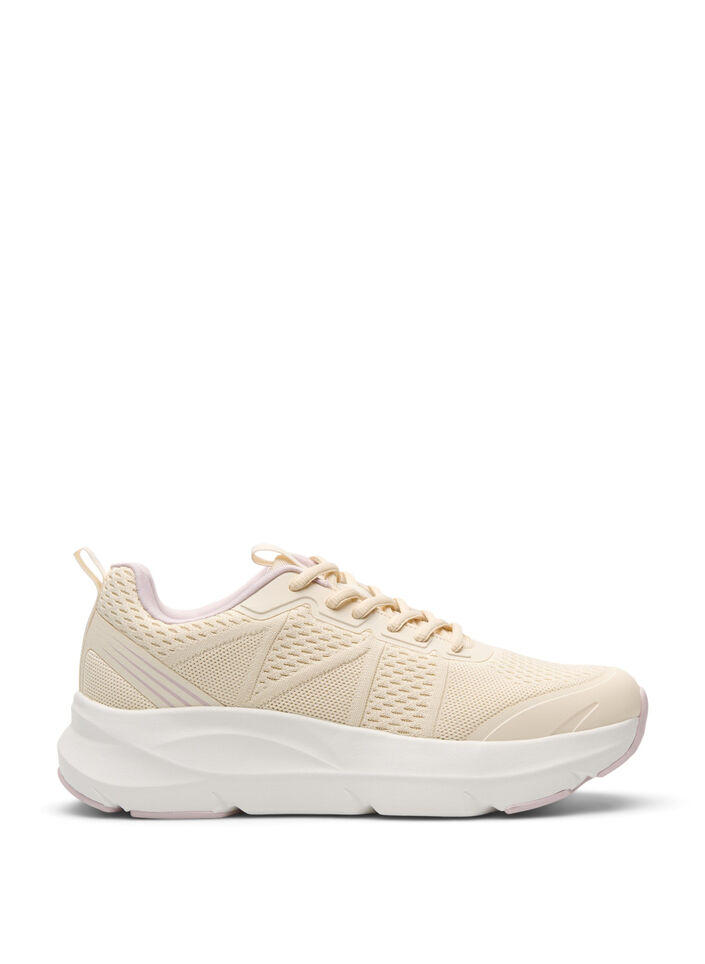 Wide fit - Comfort sneakers met schokabsorberende zool, Whitecap Gray, Packshot