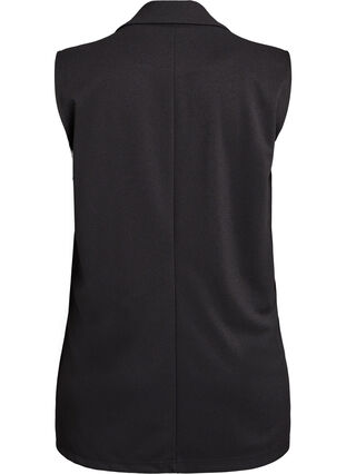 ZizziMouwloze blazer bodywarmer met klassieke revers, Black Shimmer, Packshot image number 1
