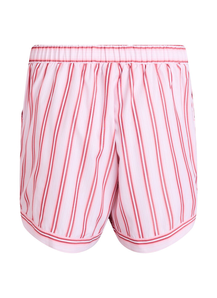 Losse shorts met strepen en zakken, Pink Stripe, Packshot