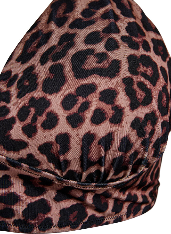 Luipaard bikini top met striksluiting aan de achterkant, Leopard AOP, Packshot