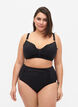 Bikinibroekjes met hoge taille, Zwart, Model image number 0