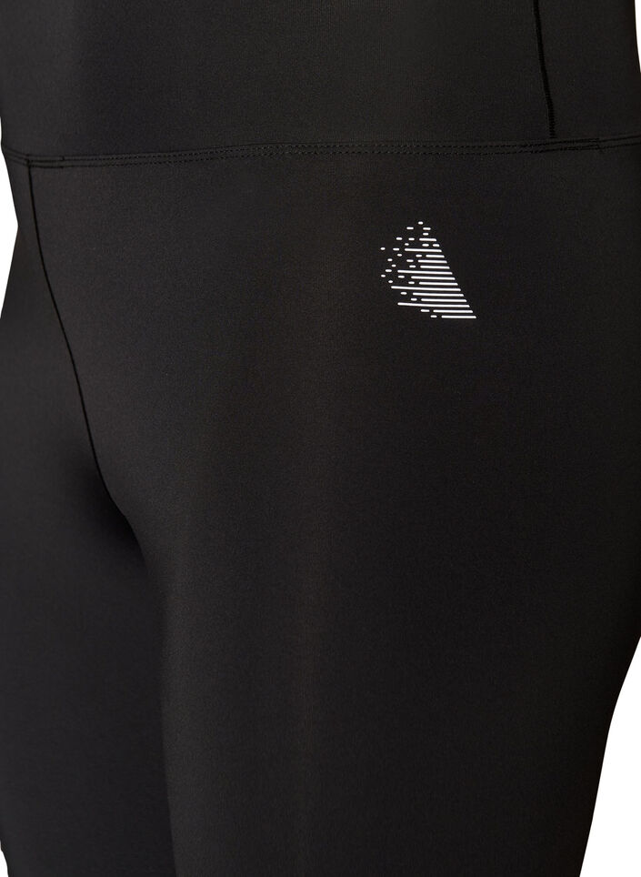 Trainingspanties met high waist en zak in de tailleband, Zwart, Packshot image number 2
