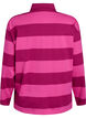 Gestreept poloshirt met geborduurde tekst, Roze, Packshot image number 1