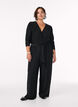 Jumpsuit met glitter en strikceintuur, Zwart, Model image number 0