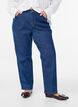 Gestreepte jeans met een rechte pasvorm, Blauw, Model image number 2