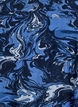 Korte katoenen jurk met een elastische zoom en lange mouwen, Blauw, Packshot image number 2