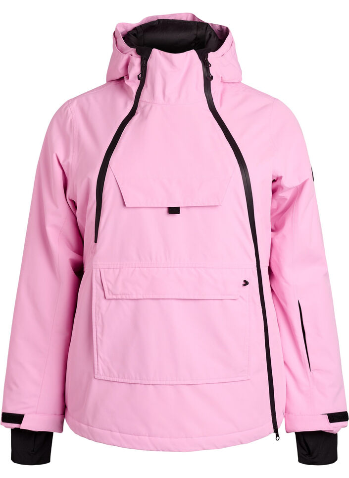 Functionele ski-anorak met capuchon, Roze, Packshot image number 0