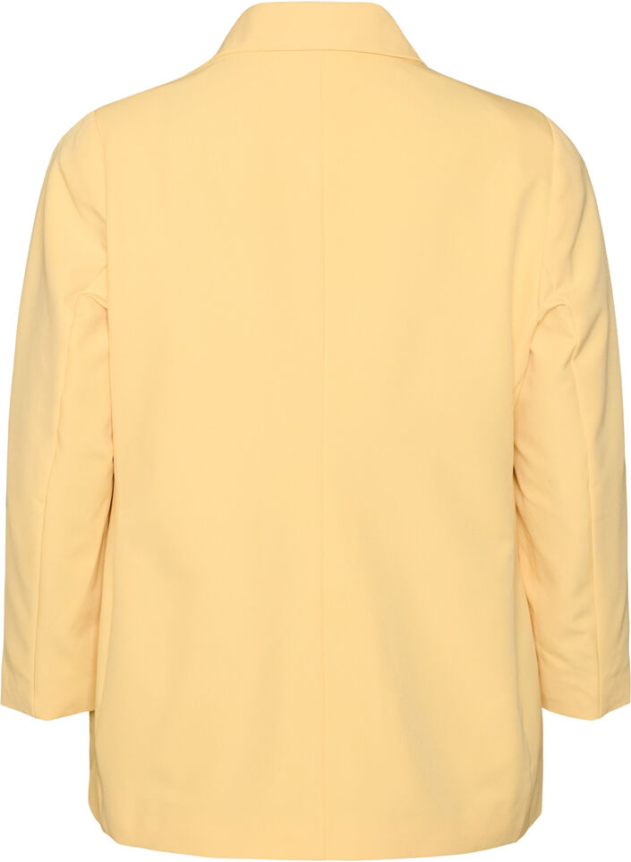 Klassieke blazer met knoopsluiting, Geel, Packshot image number 1