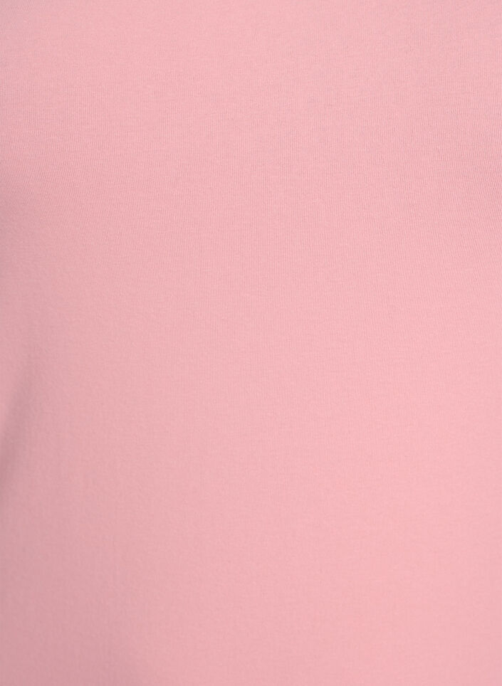 Effen basic top in katoen, Roze, Packshot image number 2