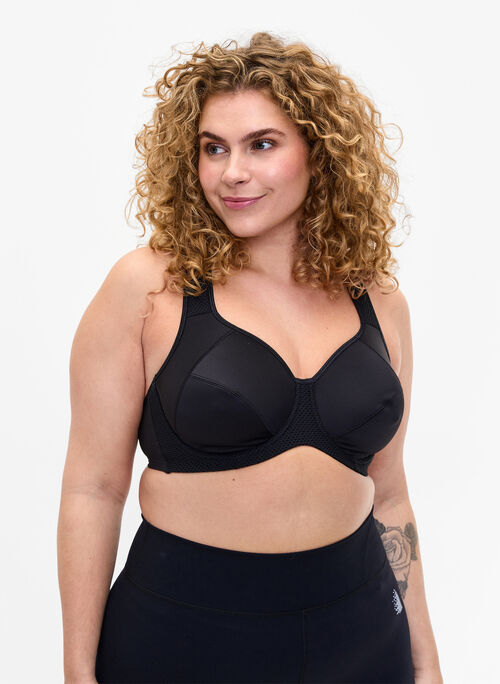 CORE, HIGH SUPPORT WIRE BRA - Sportbeha met beugel, Black, Model