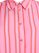 Gestreepte viscose shirt met korte mouwen, Roze, Packshot image number 2