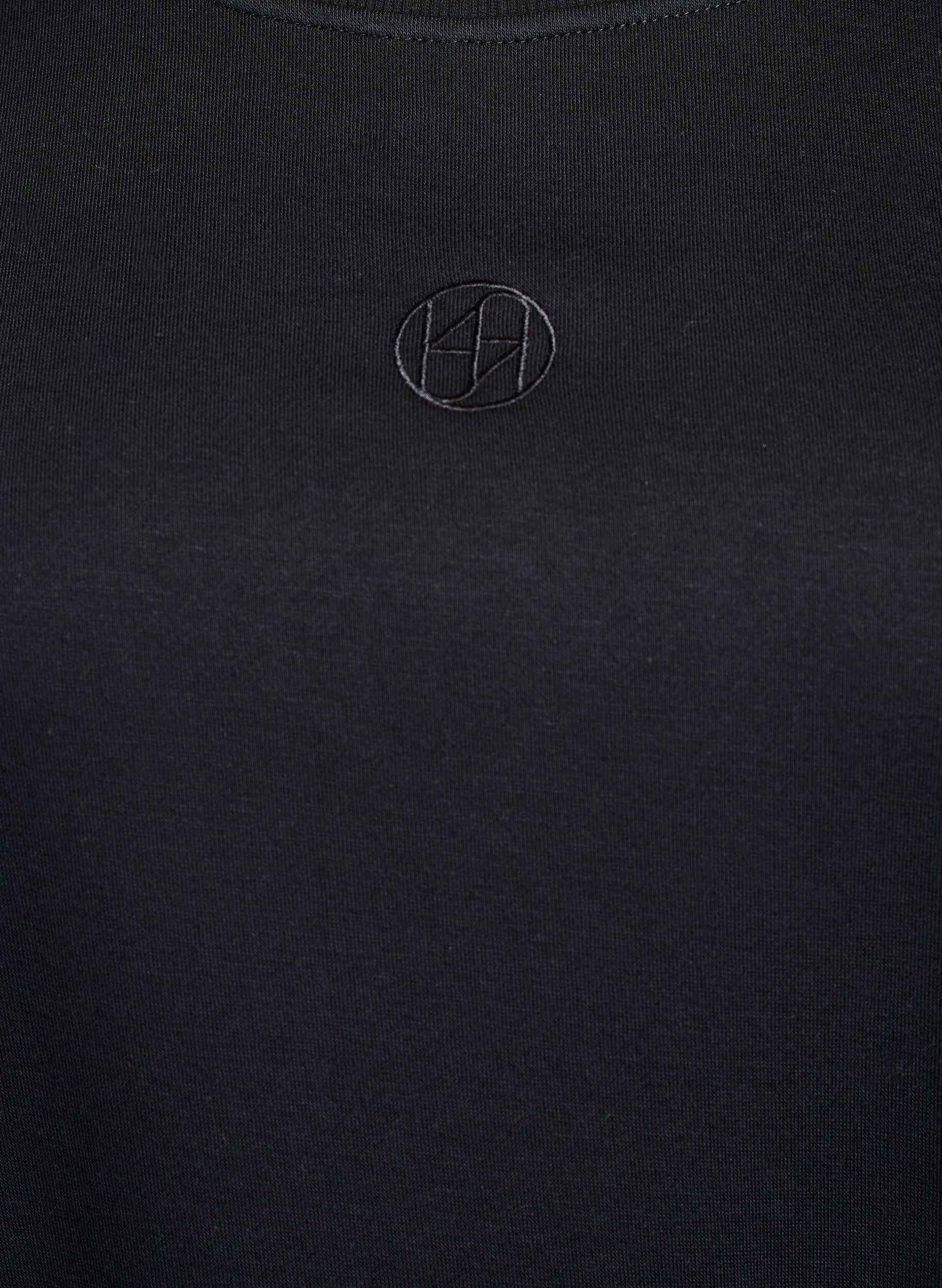 ZizziKorte sweaterjurk met ruchesdetail, Zwart, Packshot image number 2