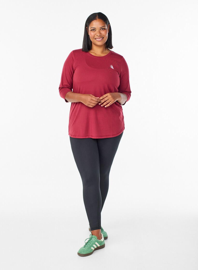 Training blouse met 3/4 mouwen, Rood, Model image number 1