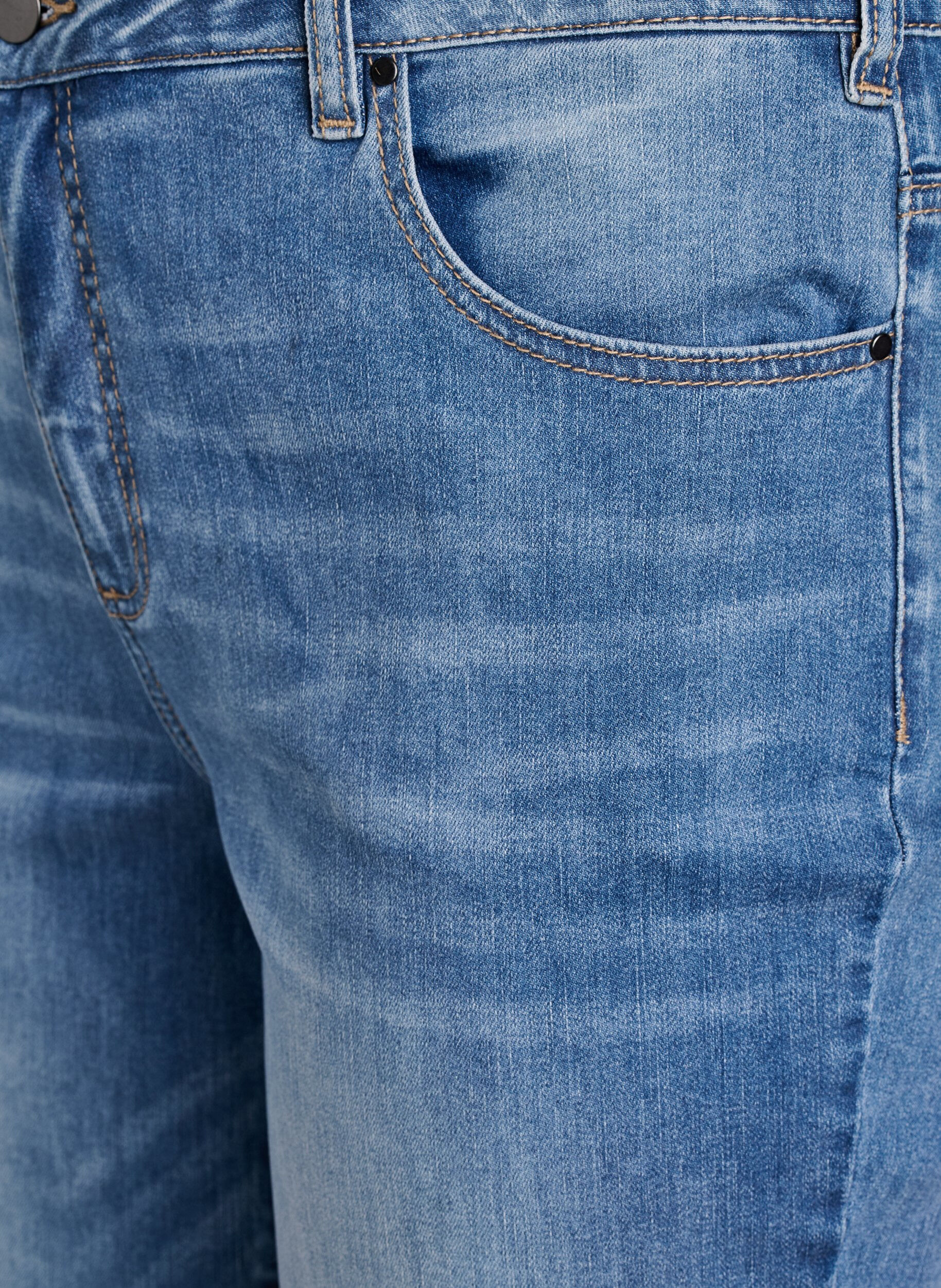 Zizzi7/8 jeans met oprolbare pijpen en hoge taille, Blauw, Packshot image number 2