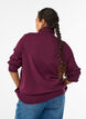 Gebreide blouse met col en knopen aan de zijkant, Donker Bordeaux, Model image number 2