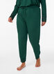 Pyjamabroek met kanten rand en high waist, Groen, Model image number 2