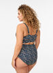 Bikinibroekje met print en hoge taille, Groen, Model image number 1