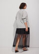 Jupe longue fa&ccedil;on organza, Noir, Model image number 2