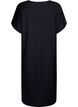 Jurk met V-hals van viscose, Zwart, Packshot image number 1