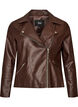 Bikerjack in imitatieleer, Bruin, Packshot image number 0