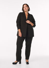 Broek met rhinestones en een hoge taille, Zwart Broek met rhinestones en een hoge taille, Zwart, Model