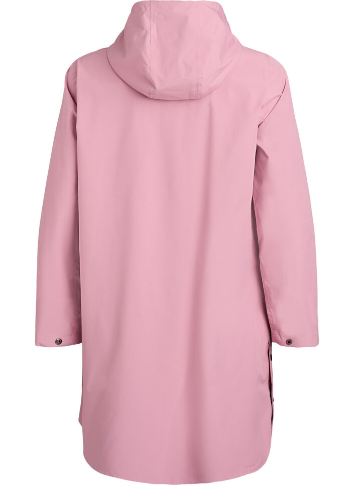 Regenjas met zakken en capuchon, Roze, Packshot image number 1