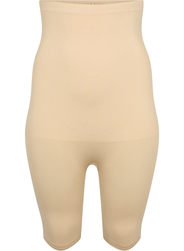 Shapewear shorts met hoge taille, Beige, Packshot image number 0