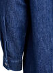 Korte denim jurk met een V-hals en kraag, Blauw, Packshot image number 3
