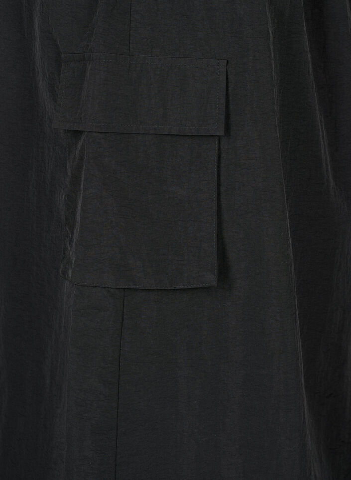 Midirok met split en cargozak, Black, Packshot image number 4