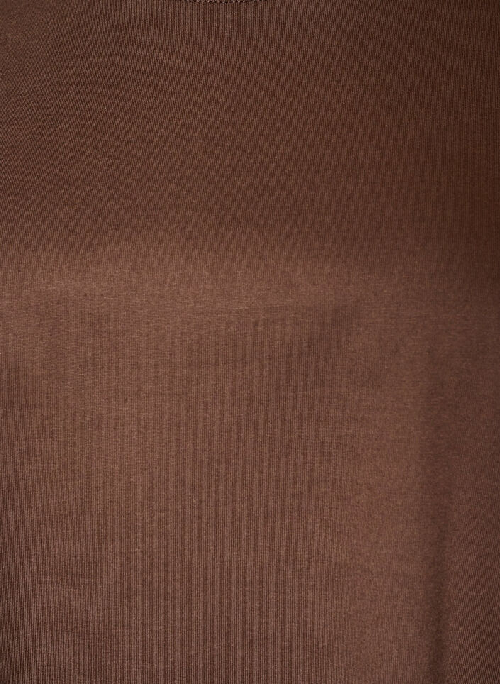 Los T-shirt met lange kanten mouwen, Bruin, Packshot image number 2