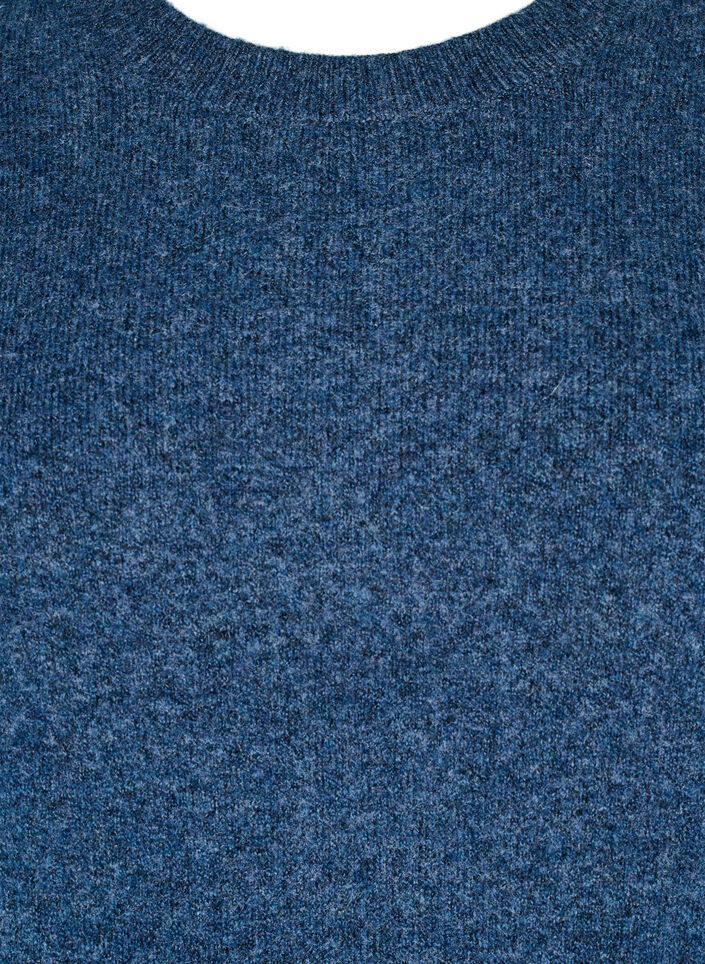 Gebreide trui met wol en splitten, Bering Sea Mel., Packshot image number 2