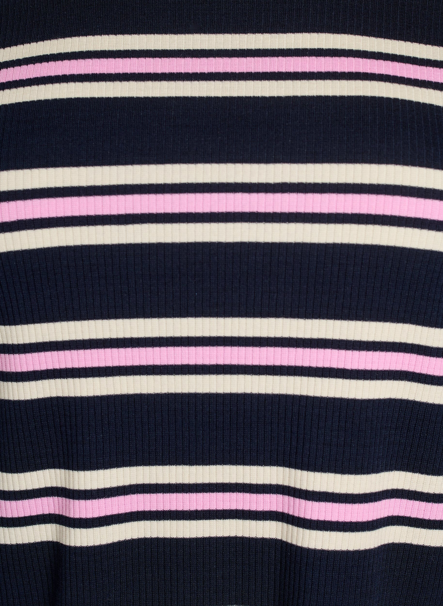 ZizziNachtbovenstuk met lange mouwen in geribde jersey met strepen, Blauw, Packshot image number 2