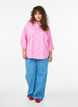Shirt blouse met strepen en hartjes, Roze, Model image number 1