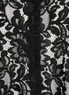 Kanten blouse met korte mouwen en V-hals, Zwart, Packshot image number 2