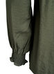Viscose blouse met smock en geplooide details, Groen, Packshot image number 3
