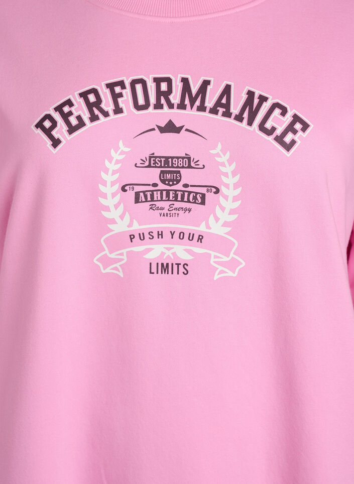 Sweatshirt met tekstprint, Roze, Packshot image number 2