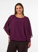 Chiffon blouse met balloneffect, Paars, Model image number 0