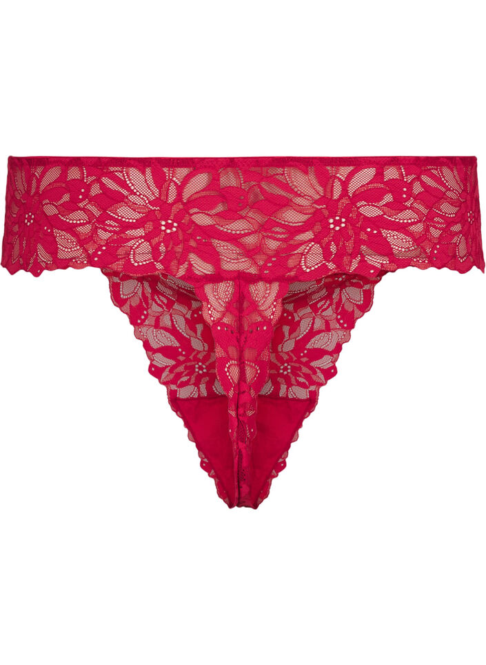 Kantstring met een normale taille, Rhythmic Red, Packshot