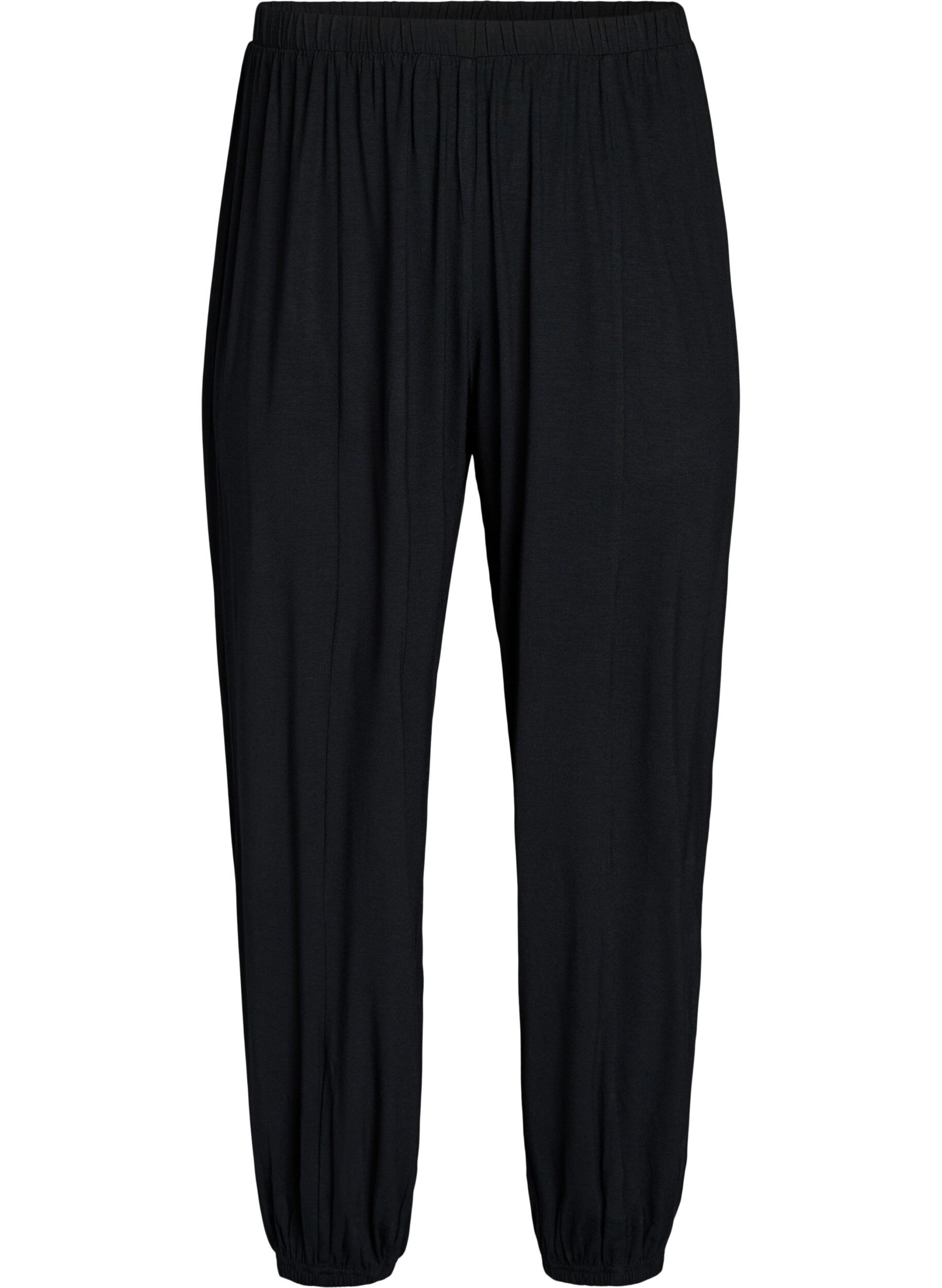 Jersey balloonbroek met hoge taille