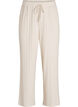 Geribde jersey lounge broek met hoge taille, Beige, Packshot image number 0