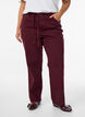 Gekleurde high-waist jeans met een strikceintuur, Rood, Model image number 2