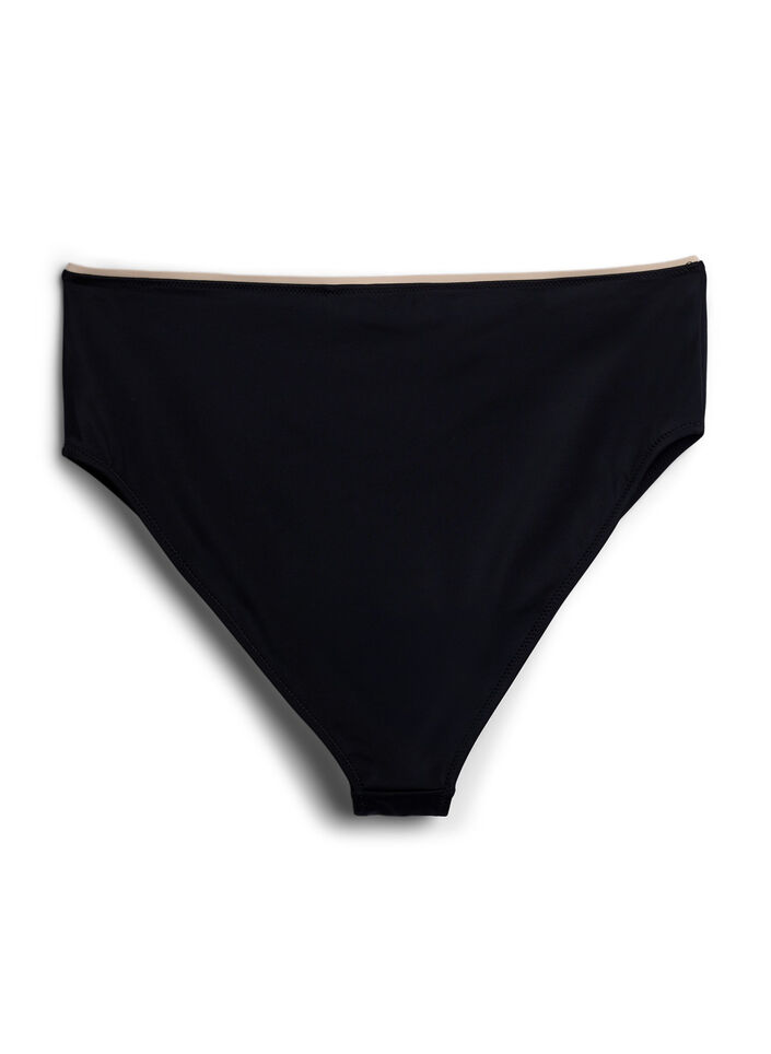 Tai bikinibroek met hoge taille, Black, Packshot