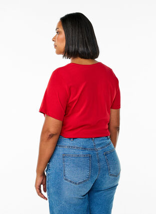 ZizziFLASH - T-shirt met motief, Urban Red Rose, Model image number 1