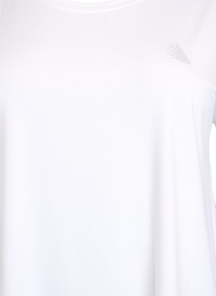 Effen gekleurd T-shirt voor sporten, Wit, Packshot image number 2
