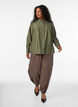 Viscose shirt met gouden knopen, Groen, Model image number 1