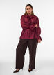 Viscose blouse met ruches en lange mouwen, Rood, Model image number 1