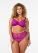 String van gebloemde kant met normale taille, Paars, Model image number 0