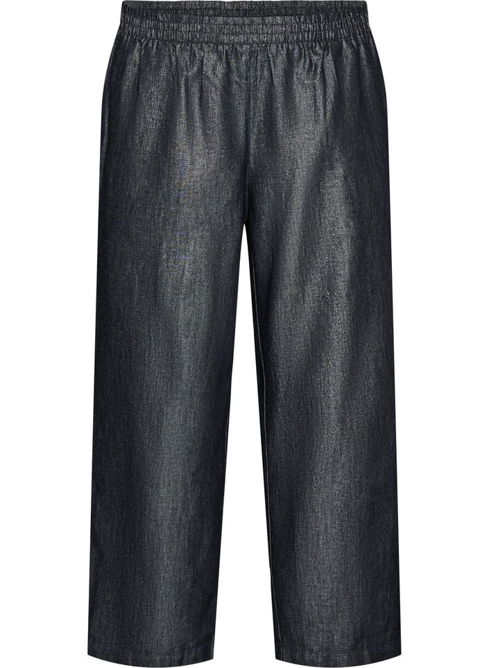 Straight-fit jeans met glitterdraad, Grijs, Packshot image number 0