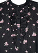 Bloemenblouse in lyocell, Zwart, Packshot image number 2